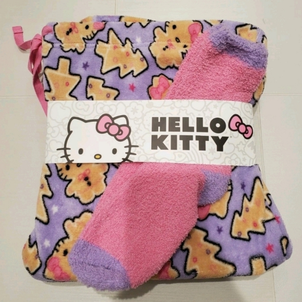 Hello Kitty Gingerbread Pj Pants- Bundle Of 2 Pairs (Large and XL)